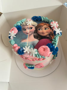 6" Frozen Ana/Elsa Cake