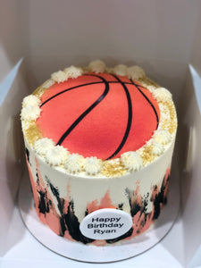 6" Printed Basketball Cake