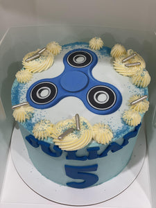 6" BLUE Beyblade Cake