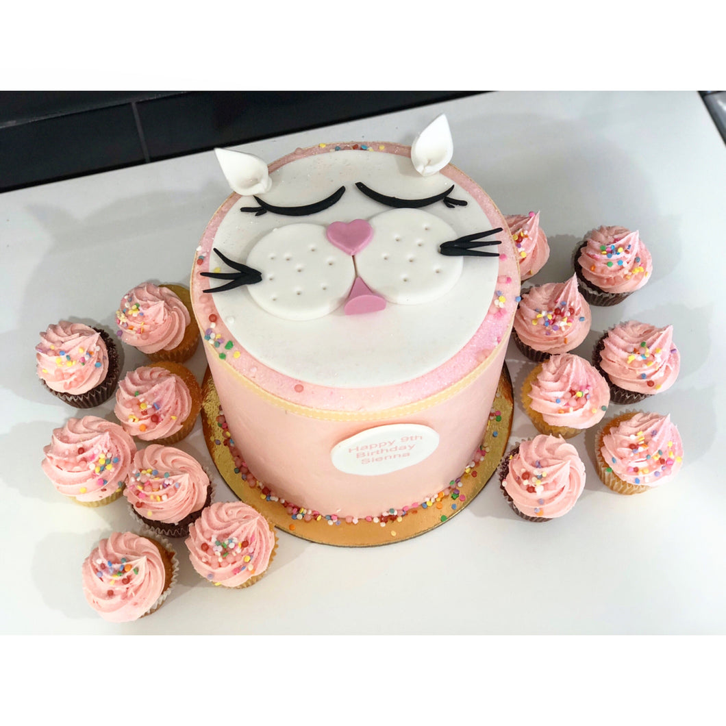 Kitty Cat Cake & Cupcake Package