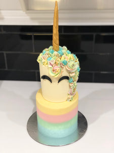2 Tier Mini Pastel-la Unicorn Cake