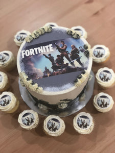 Fortnite Cake and Cupcake Package