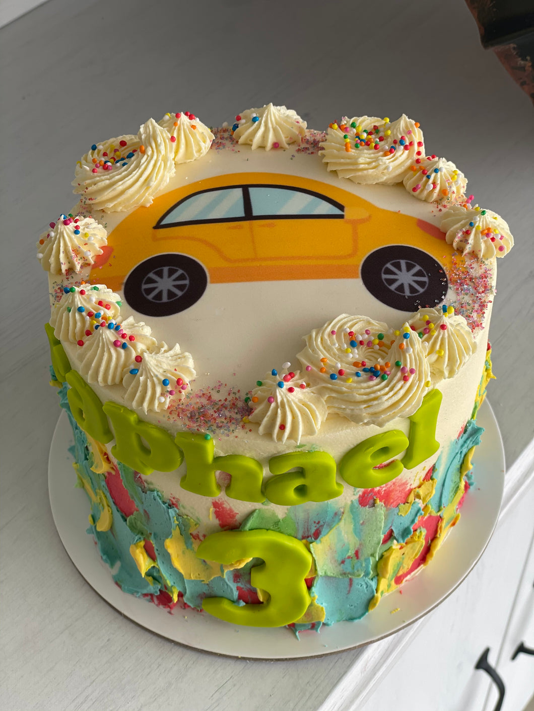 6” Cars image cake