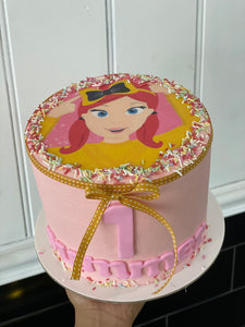6" Emma Wiggle Pink Image Cake