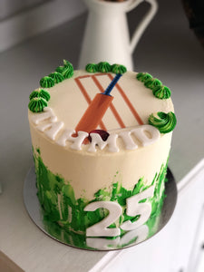6” cricket image cake