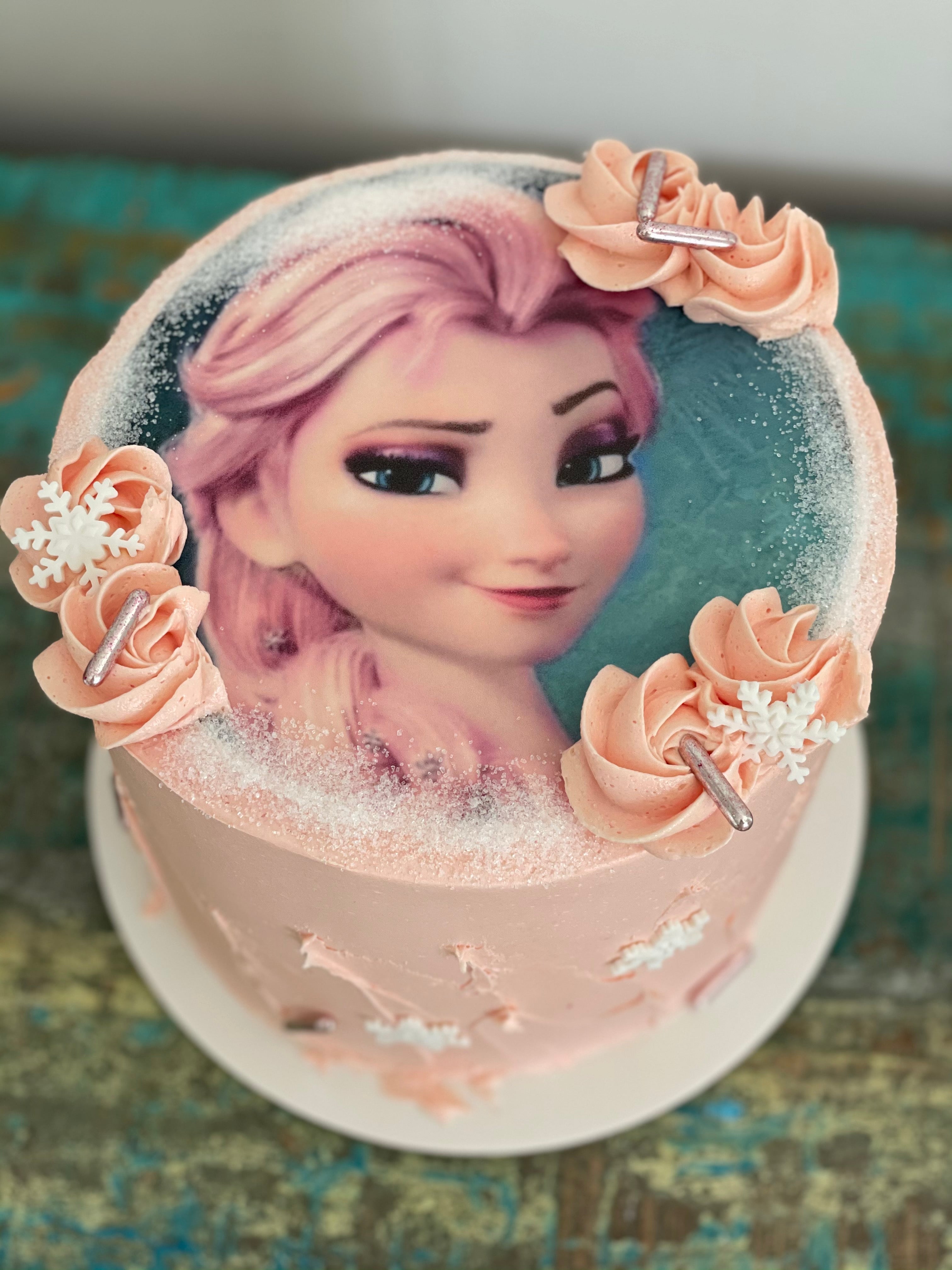 Frozen Elsa and Anna Cake | Frozen birthday cake, Elsa birthday cake, Frozen  birthday party cake