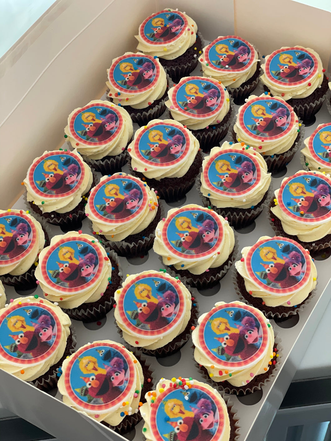 24 Mini Sesame Street Cupcakes