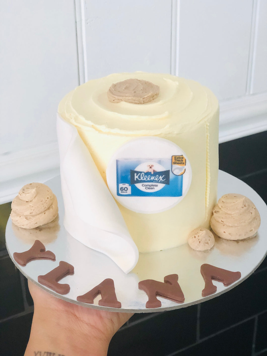 4” Kleenex Toilet Paper Cake