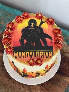 6" Mandalorian Image Cake