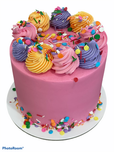 6" Hot Pink Party cake