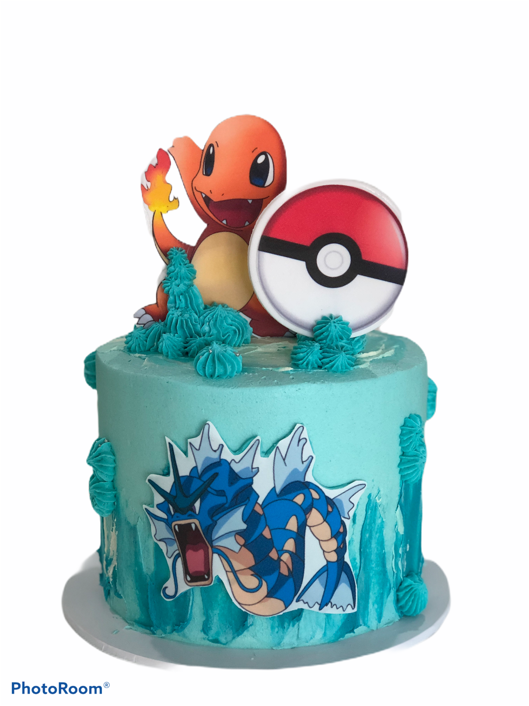Pokémon Cake Pokémon cake to one of my sons. All Pokémon are made of  fondant. For more Pokémon