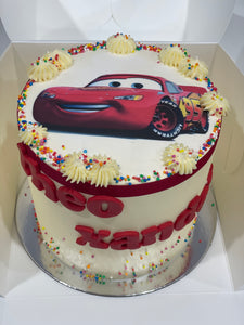6" Cars McQueen Image Cake