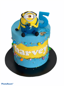 6” 3D minions cake