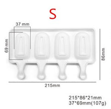 Load image into Gallery viewer, 4 Cell Silicone Ice Cream Mold